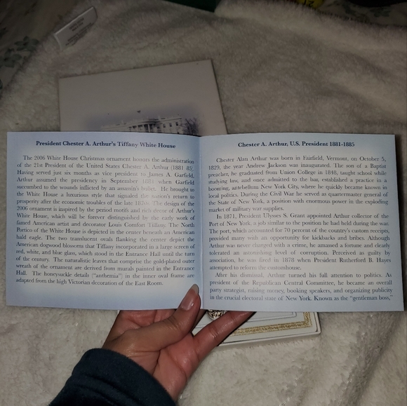 5 for $20 | NIB 2006 Tiffany Glass In The White House Christmas Ornament - Picture 8 of 10